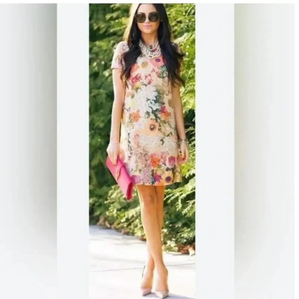 Tory Burch Dress size 2 Kaley Floral‎ Tweed pastel feminine work fairy corpcore